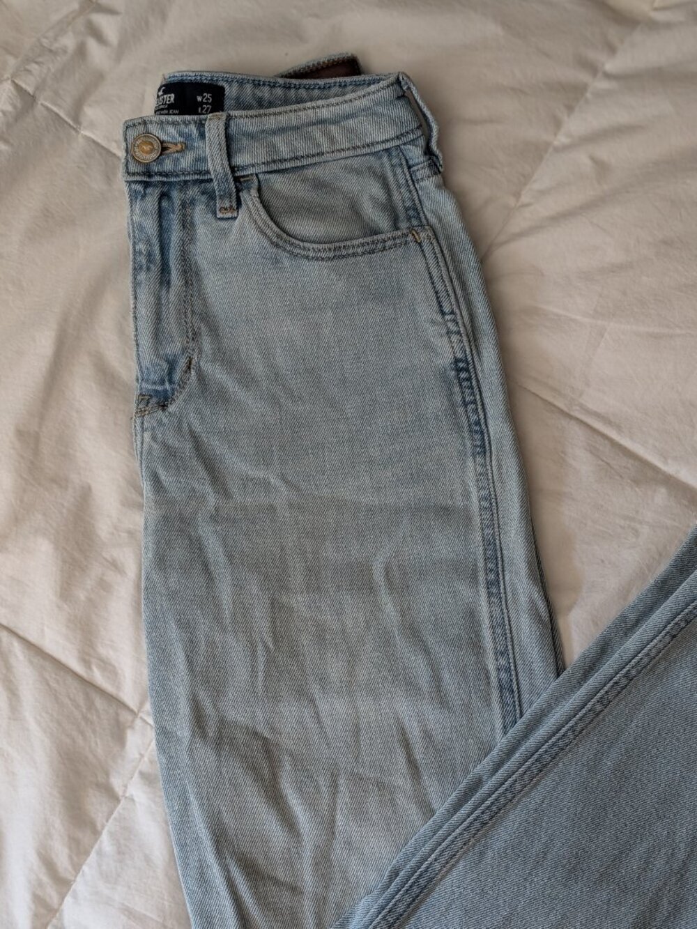 Distressed High Rise Mom Jeans Size 1R 25 W 27 L Light Wash Grunge Streetwear